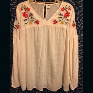 Old Navy Tunic with Embroidery NWOT